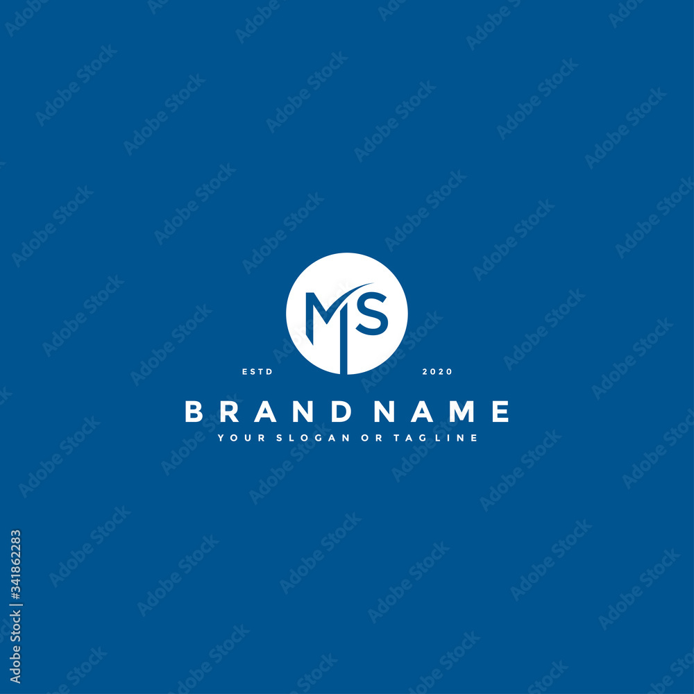 letter MS logo design vector Stock Vector | Adobe Stock