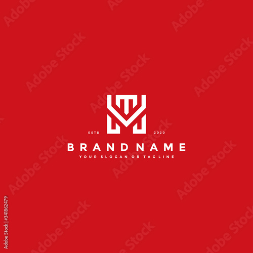 Obraz na płótnie letter MT logo design vector