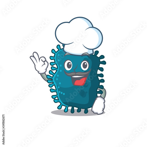 Wallpaper Mural clostridium chef cartoon design style wearing white hat Torontodigital.ca