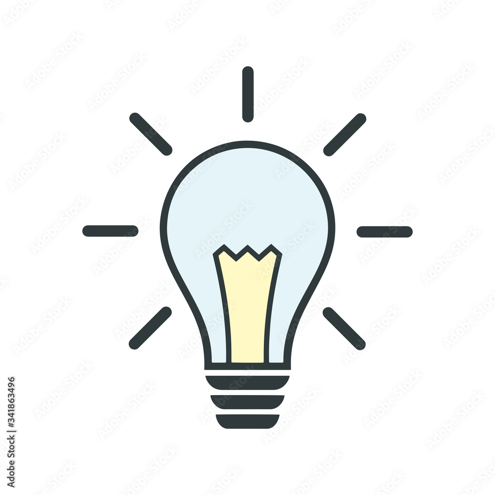 Light Bulb line icon vector, isolated on white background. Idea sign, solution Light Bulb line icon vector, isolated on white background. Idea sign, solution