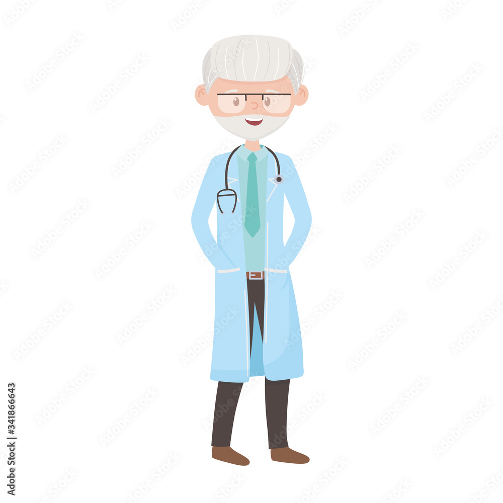 Isolated man doctor with uniform vector design Isolated man doctor with uniform vector design