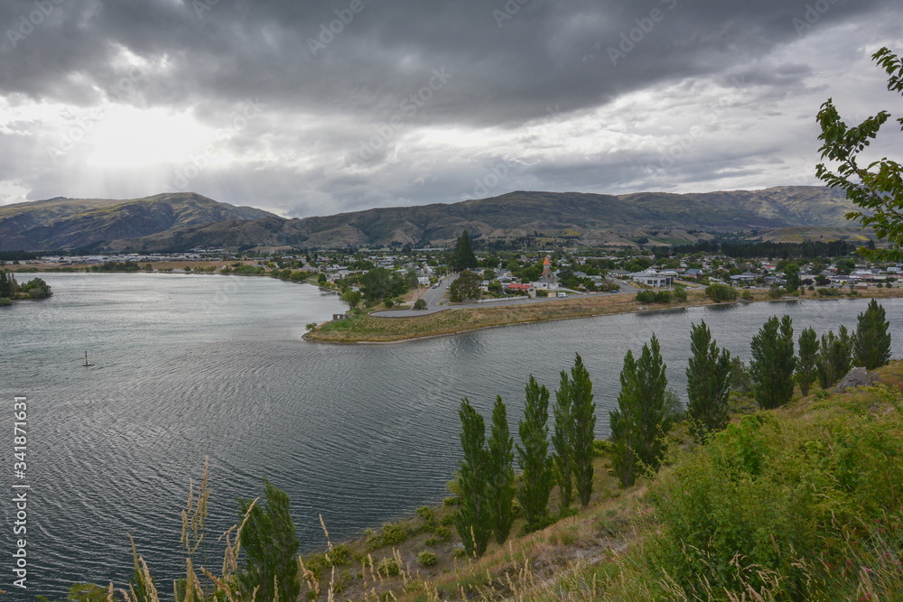 Views of the city of Cromwell, New Zealand