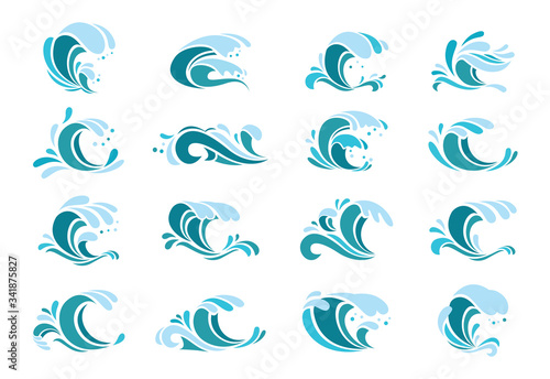 Wave set element with simple character