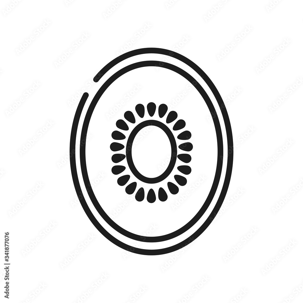 fruits and vegetables concept, kiwi icon, line style fruits and vegetables concept, kiwi icon, line style