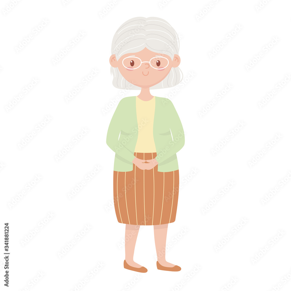 Isolated grandmother avatar vector design Isolated grandmother avatar vector design