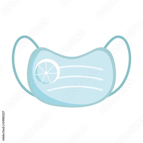 Isolated medical mask vector design
