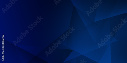 Abstract blue background with layers of transparent shapes in random pattern, cool modern background design for website or graphic art projects