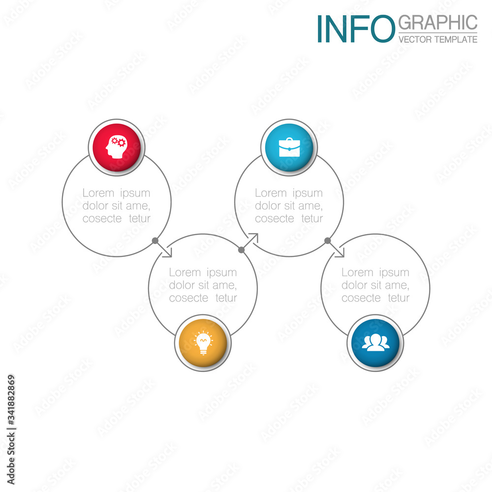 Vector iInfographic template for business, presentations, web design, 4 options. Vector iInfographic template for business, presentations, web design, 4 options.