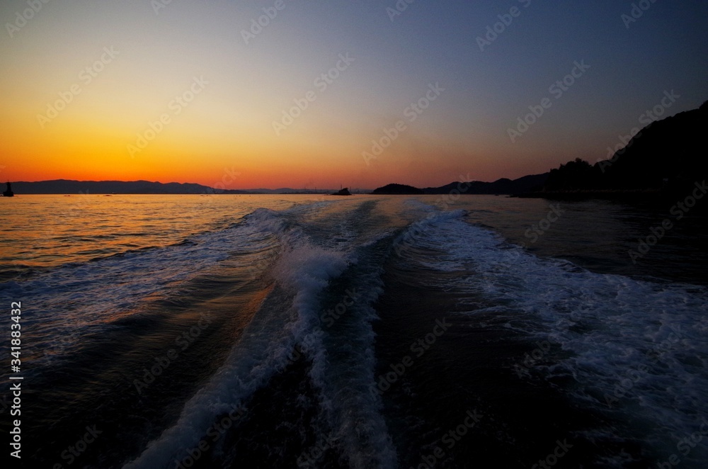 海と夕景 海と夕景
