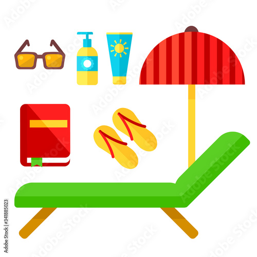 Preparing for summer beach vacation