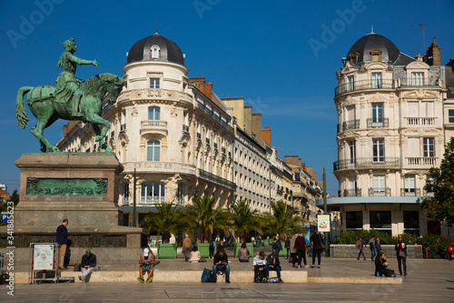 Place du Martroi with statue of Joan of Arc, Orleans photo