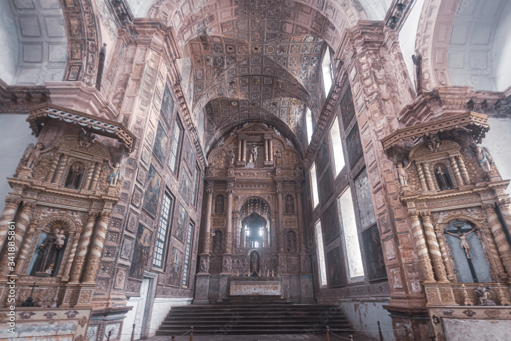 interior of the cathedral of palma de mallorca
