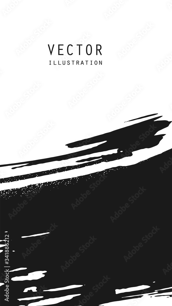 Abstract ink brush banners with grunge effect Abstract ink brush banners with grunge effect