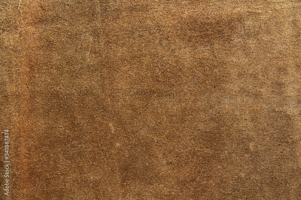 Fototapeta premium Brown genuine leather texture closeup. Background for text design.