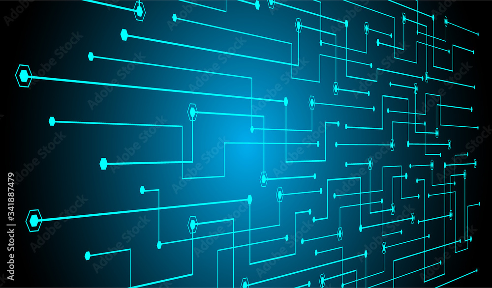 Blue cyber circuit future technology concept background
Blue cyber circuit future technology concept background