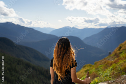girl in mountains