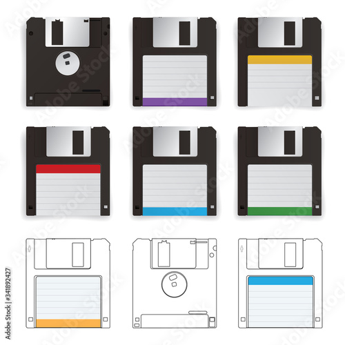 Floppy Disk Vector Illustration