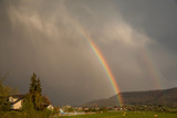 Regenbogen über dem Schwäbischen Albvorland