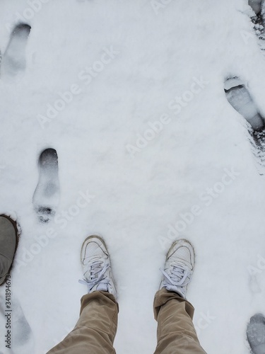 man and snow