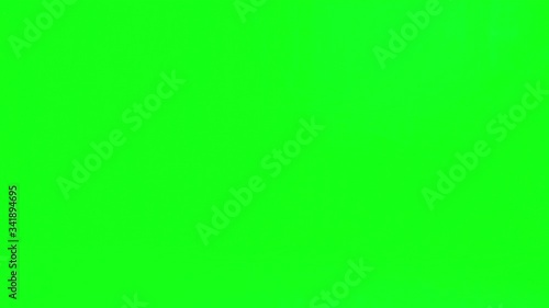 Cute little kids asian playing, dancing, jumping and walking.Happy 3-4 years old girl and boy.Make faces and smile over green screen.