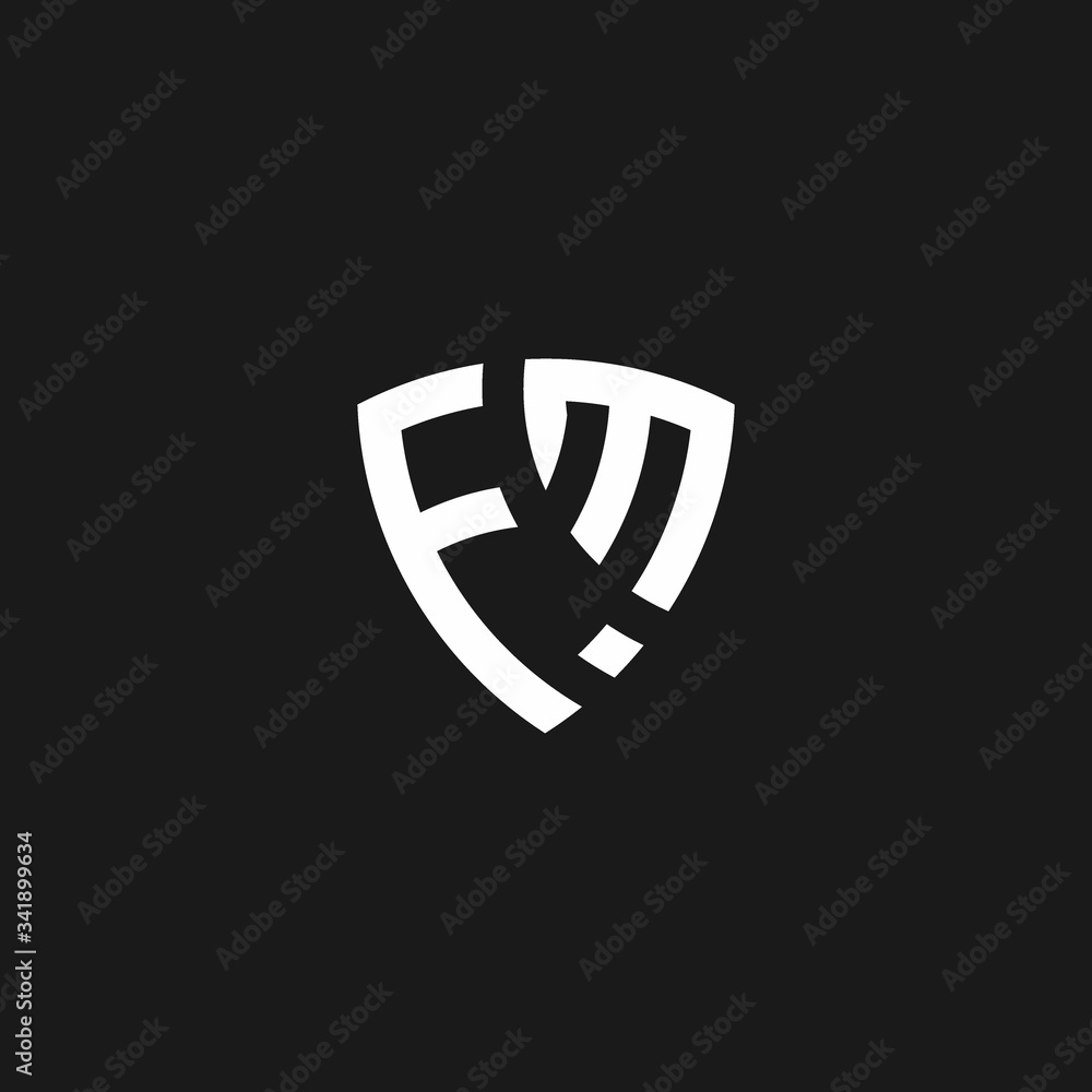 FM monogram logo with shield shape FM monogram logo with shield shape