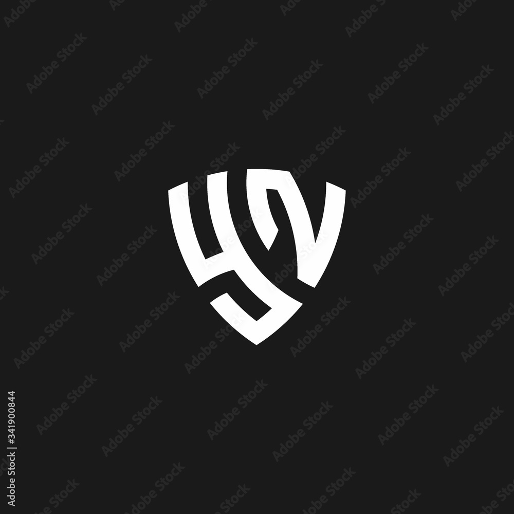 YN monogram logo with shield shape YN monogram logo with shield shape