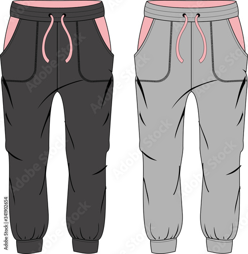 Girl fashion sport pants butterfly
