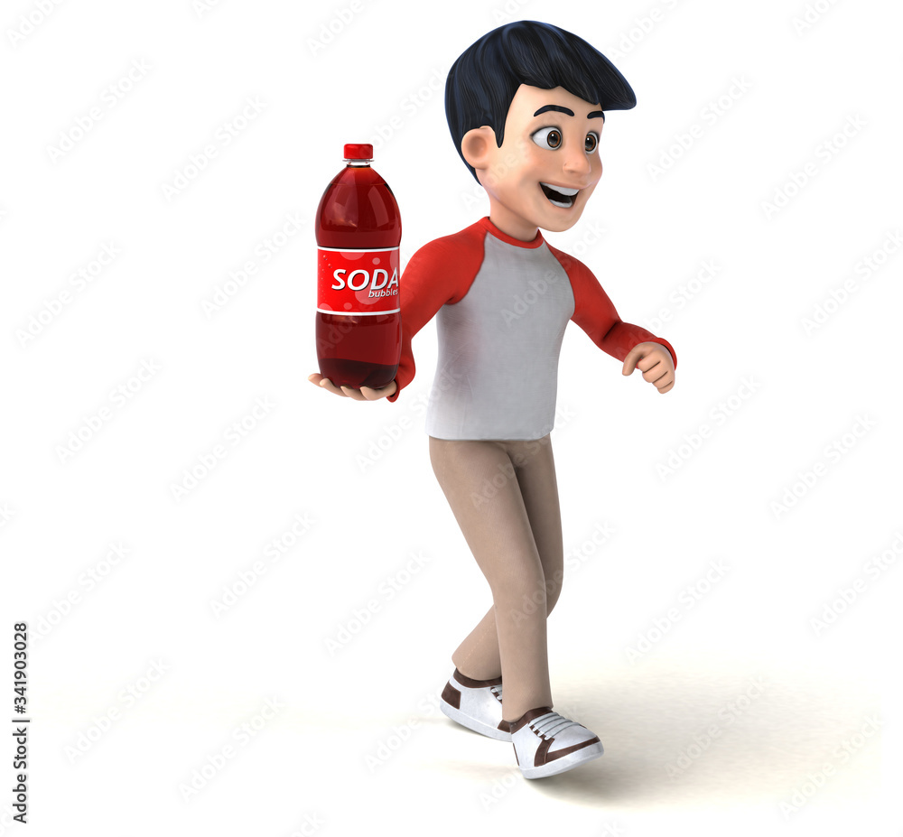 Fun 3D Asian teenager with a manga style Fun 3D Asian teenager with a manga style