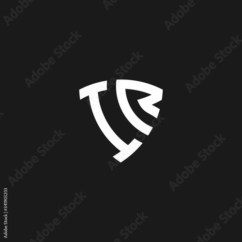 IR monogram logo with shield shape