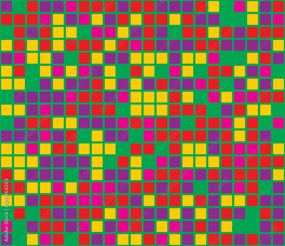 Fototapeta premium Color mosaic. Colorful background. Abstract seamless pattern. Vector illustration.