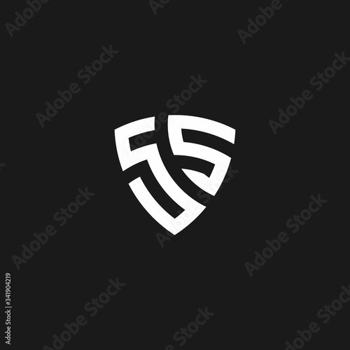 SS monogram logo with shield shape