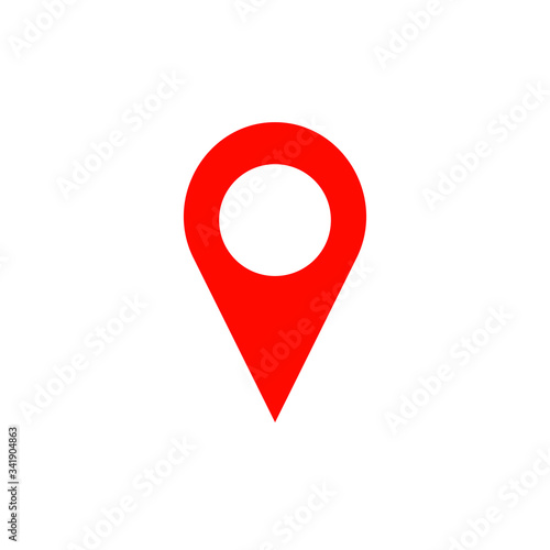 Red map pointer icon