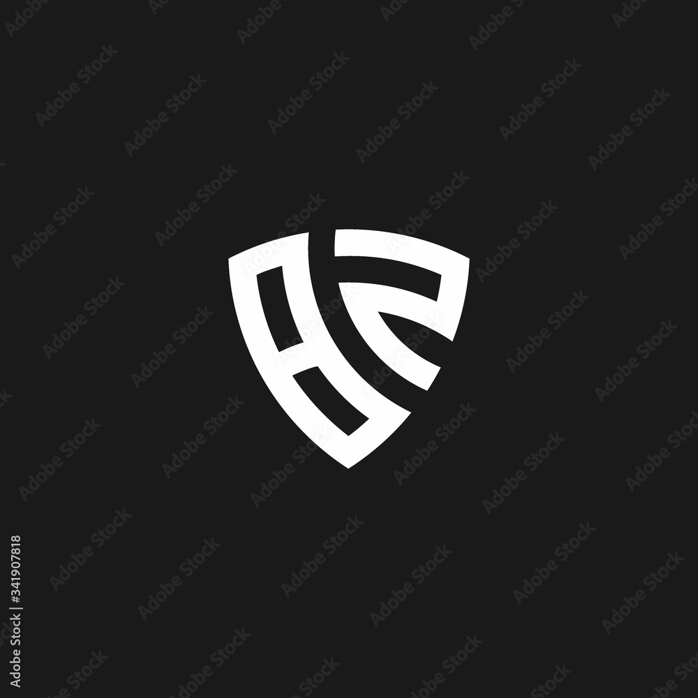 BZ monogram logo with shield shape BZ monogram logo with shield shape
