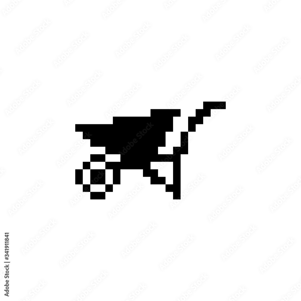 wheelbarrow. Pixel icon. Gardening vector illustration wheelbarrow. Pixel icon. Gardening vector illustration