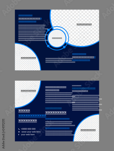 Business Tri-fold Brochure Design Template with vector