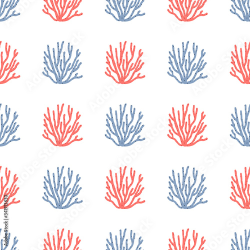 Seaweed. Colored Vector Patterns in Flat style