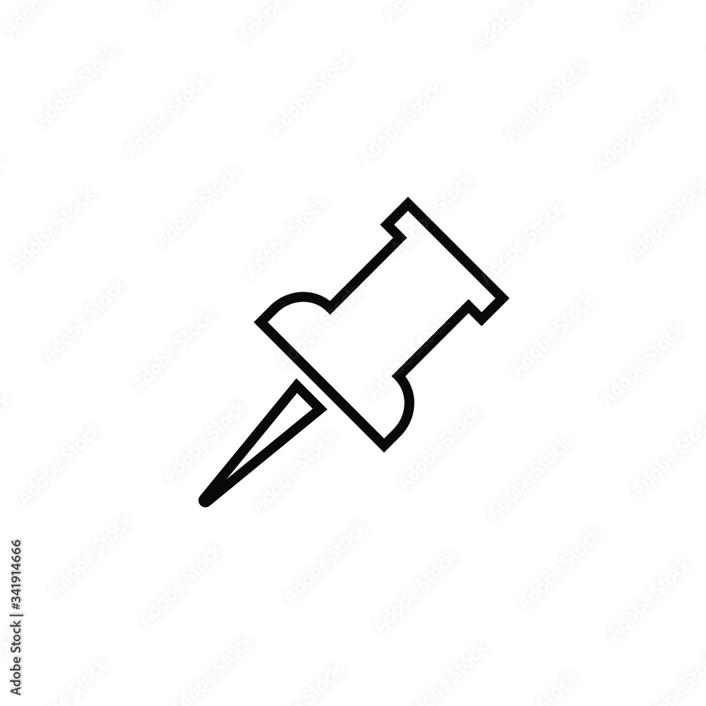 pushpin icon vector illustration outline design pushpin icon vector illustration outline design