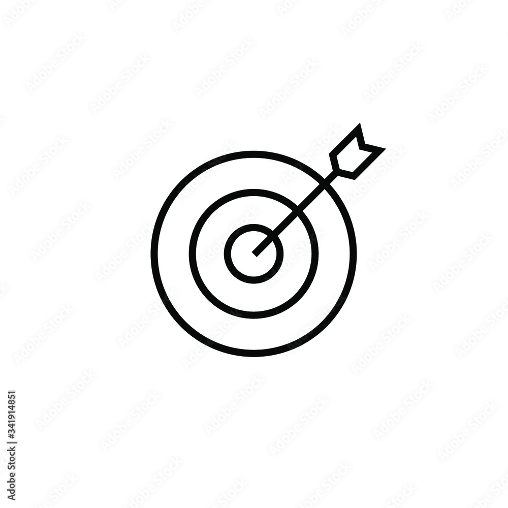 target icon vector illustration outline design target icon vector illustration outline design