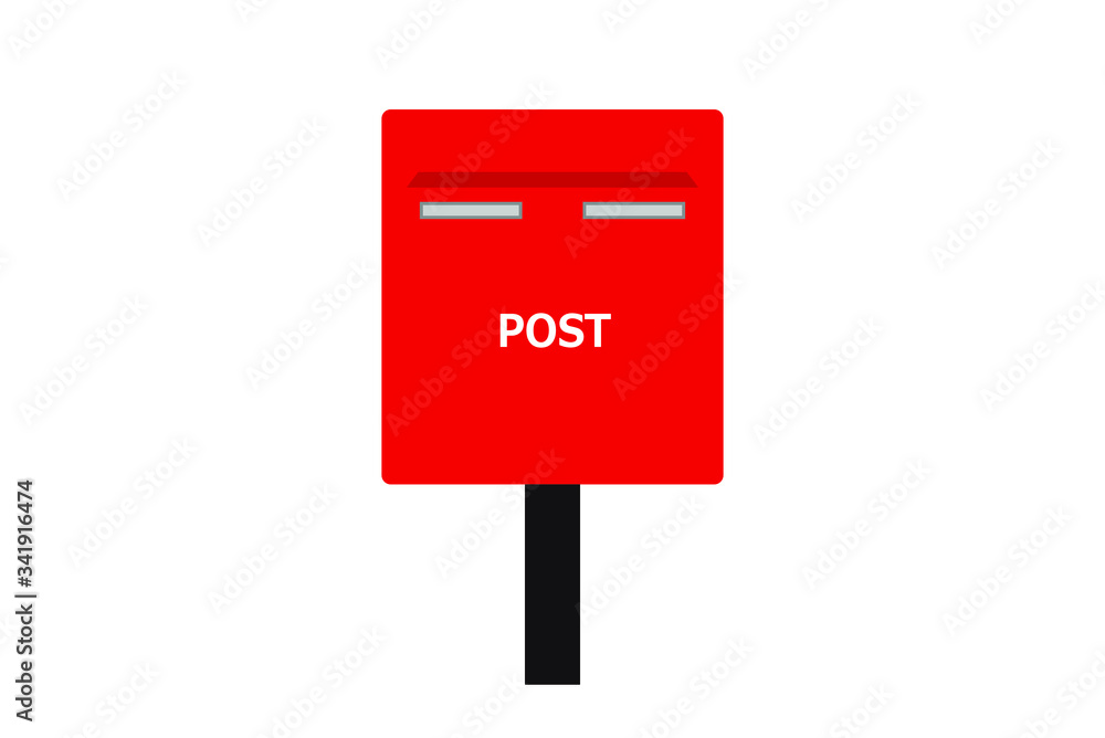 赤色の郵便ポストのイラスト Stock Vector Adobe Stock