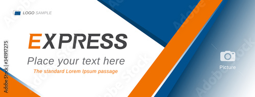 Web banner template for advertisement with space for adding your picture