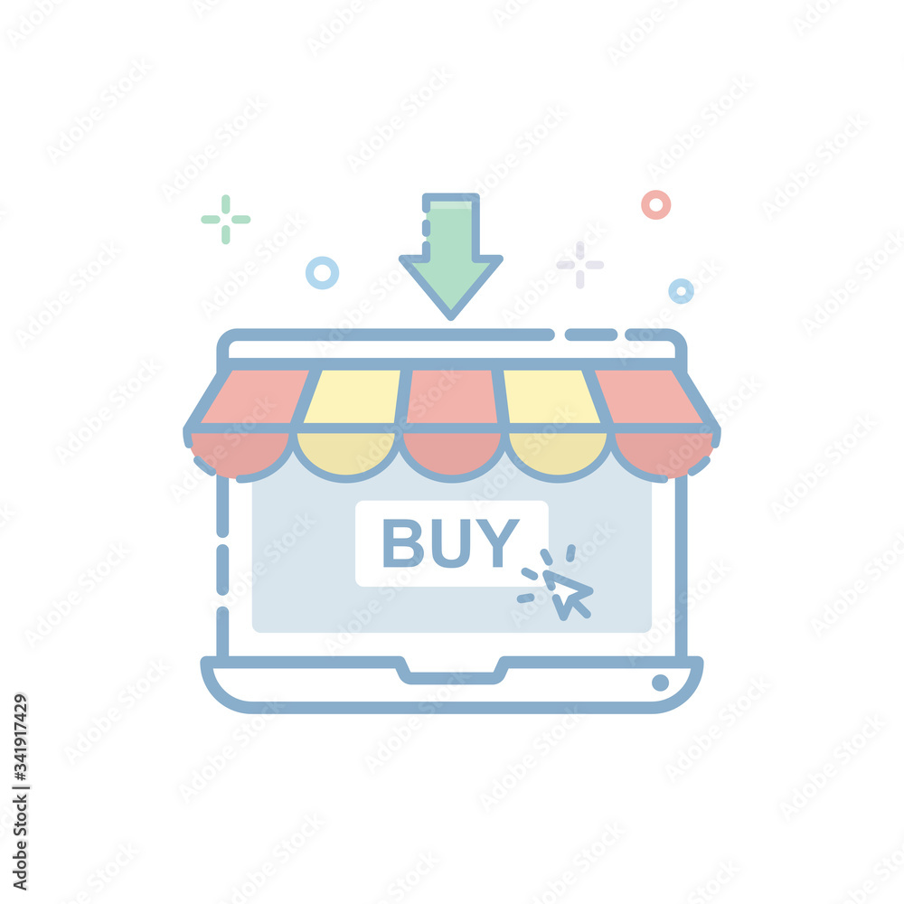 Obraz premium Buy Online Vector icon