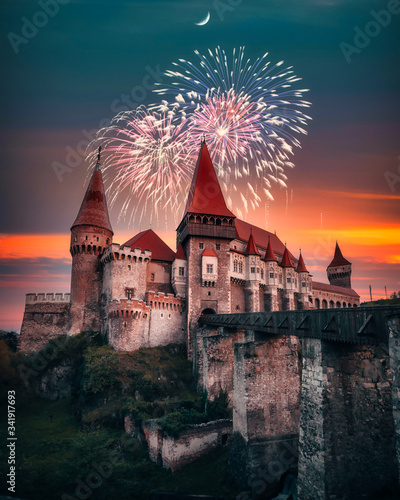 night view of the castle