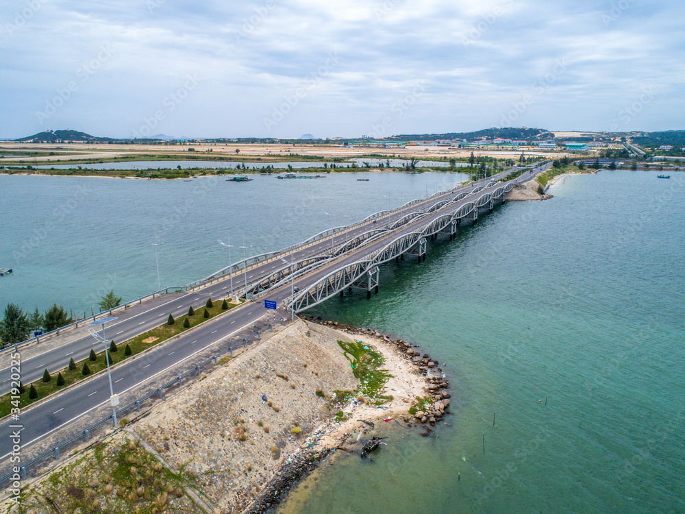 Long Ho bridge at Cam Ranh Bay, Khanh Hoa, Vietnam