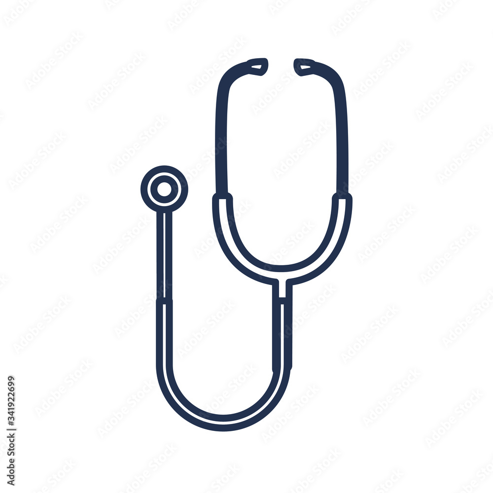 medical stethoscope, line style icon medical stethoscope, line style icon
