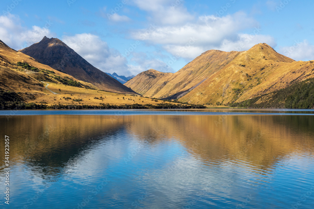 Landscape at Lake Moke in New Zealand