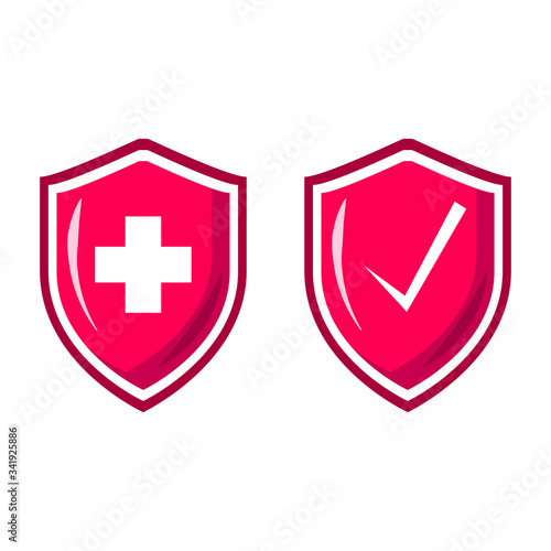 Vector icon of the immune system. immune system. Protection of health bacterial viruses. Prevention of human germs medically.