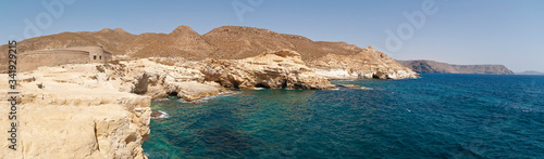 fortress on the rocky Mediterranean coast