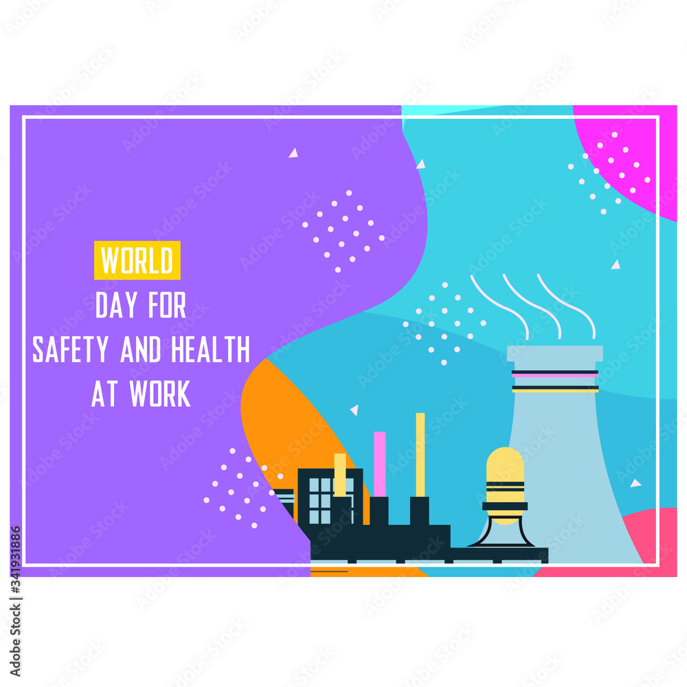 Vector concept of the World Day for Safety and Health at Work 