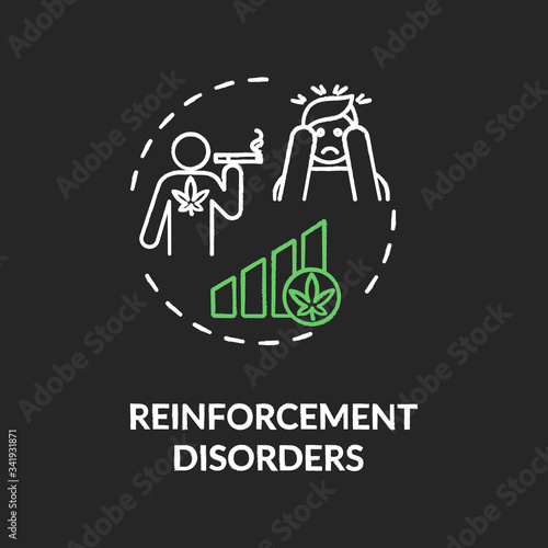 Reinforcement disorders chalk RGB color concept icon