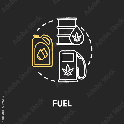 Fuel chalk RGB color concept icon